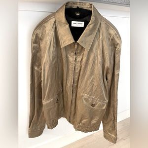 Saint Laurent Satin Teddy Jacket size 50